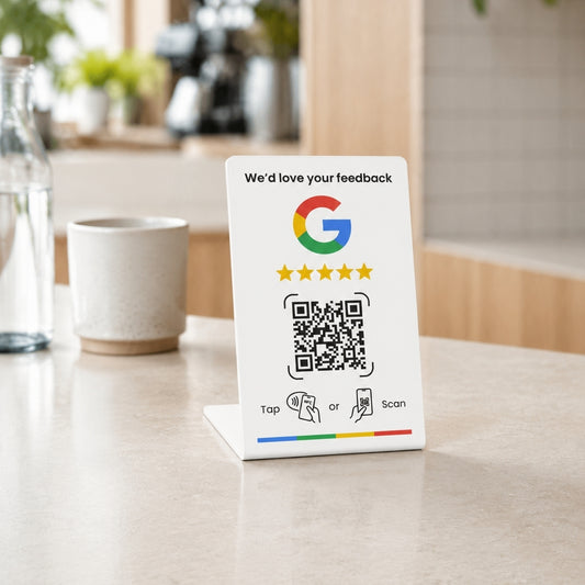 Google Review NFC Sign | Custom Tap and Scan Counter Display
